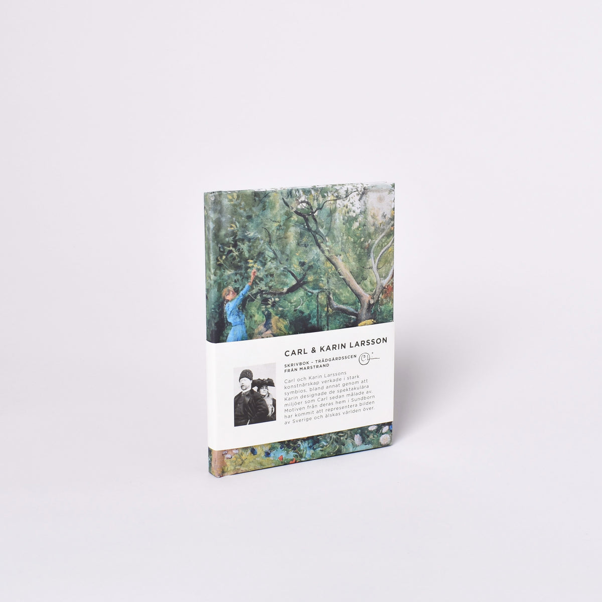 Skrivbok i A6 format med Carl LArssons målning Trädgårdsscen från Marstrand