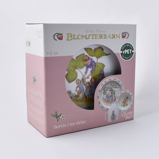 Barnservis med Elsa Beskows Blomsterbarn