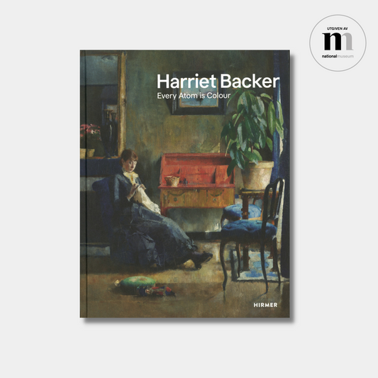 omslag till engelsk utgåva av boken harriet backer utgiven av nationalmusum