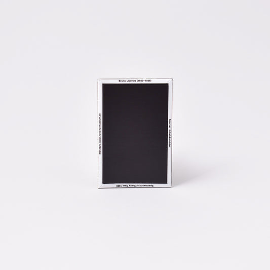 baksida av magnet med målning av Bruno Liljefors sparvar från Nationalmuseum