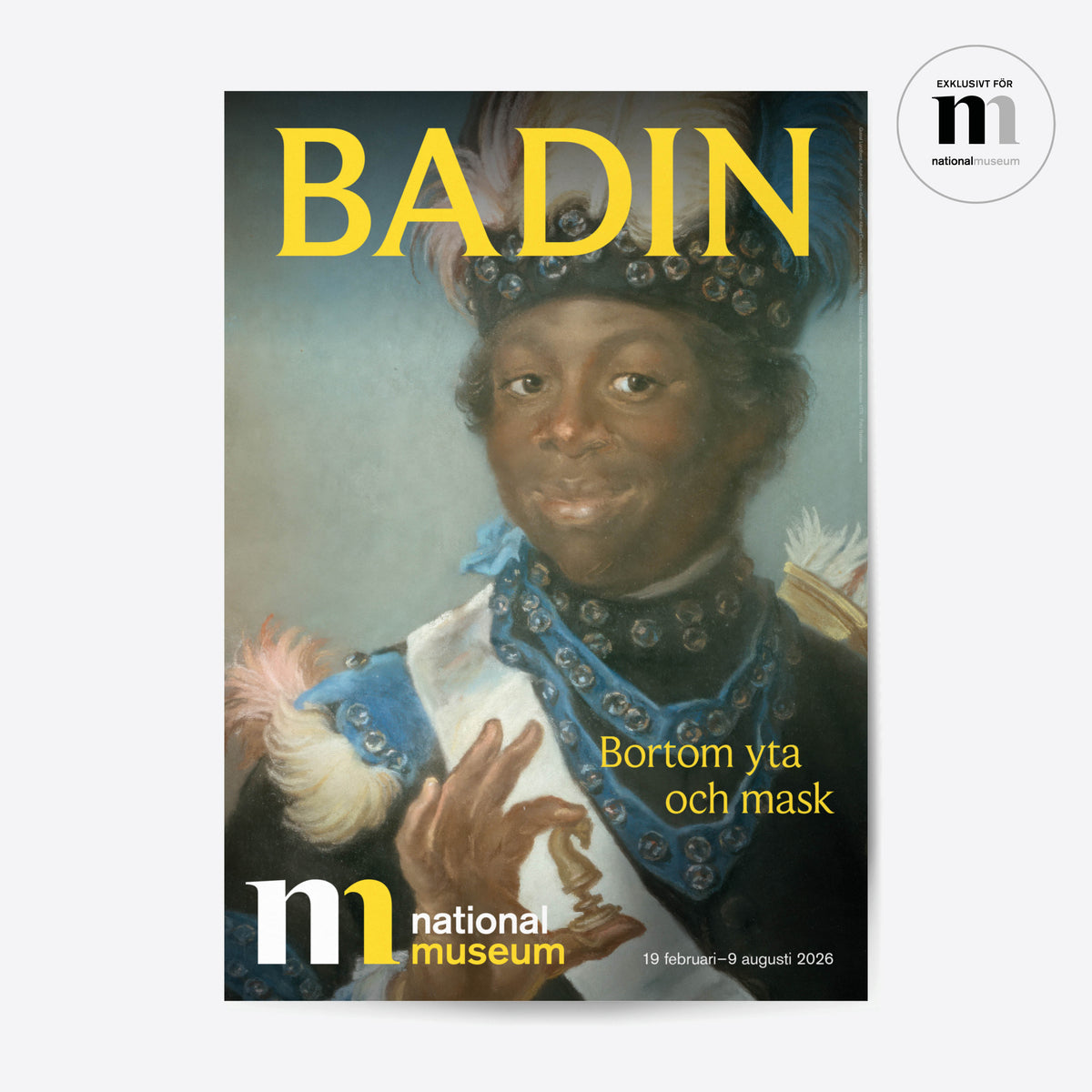 affisch från utstälningen Badin på Nationalmuseum