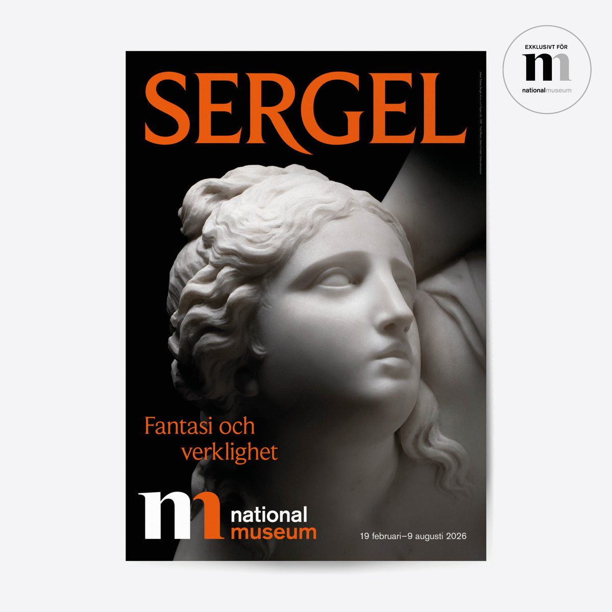 poster med skulpturen psyke från utställningen Sergel på Nationalmuseum