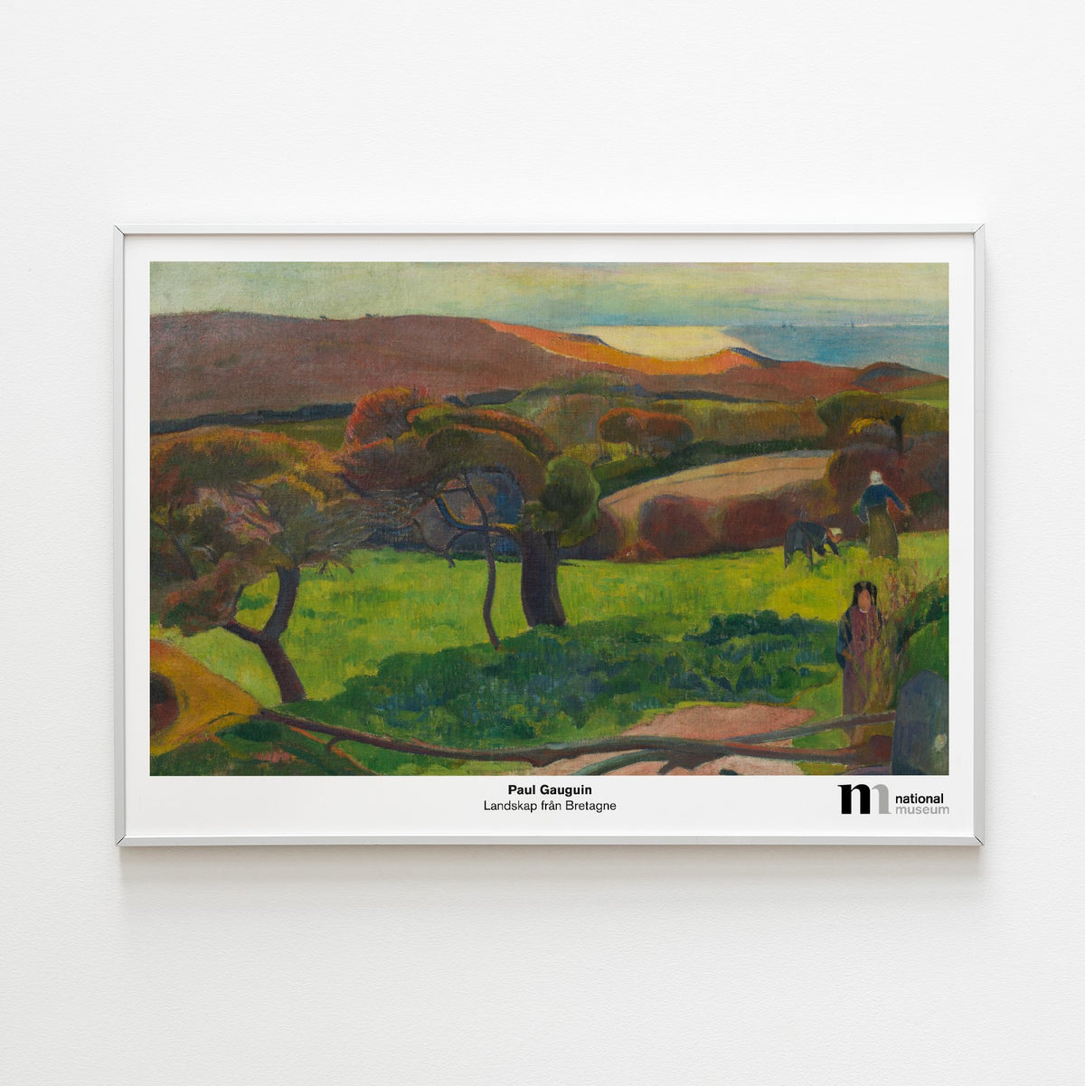 Poster med motiv av Paul Gauguin från Nationalmuseum i vit ram