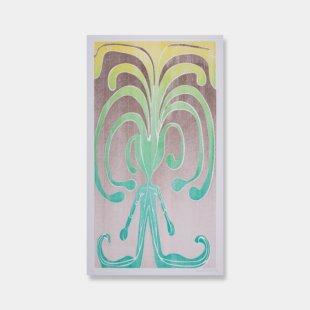 Abstrakt grafiskt blad av konstnären Finn Öhlund från Nationalmuseums kollektion NM&