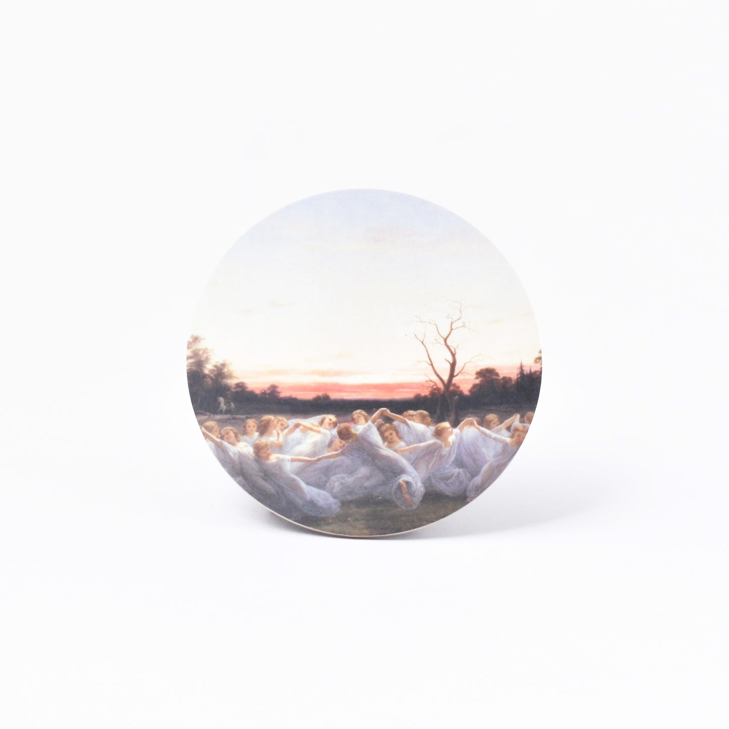 runt coaster med konstmotivet Ängsälvor