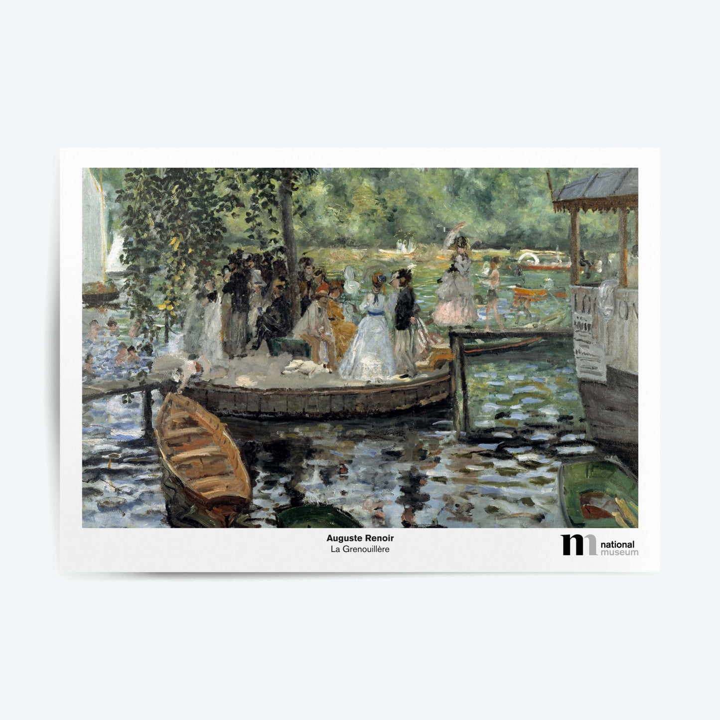 Poster med auguste renoirs målning la grenouillere