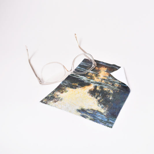 Putsduk med näckrosor och glasögon