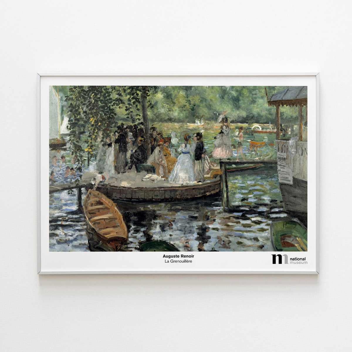 Poster med målningen La greoulliere från Nationalmuseum i vit ram