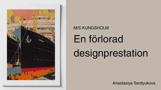 M/S Kungsholm – En förlorad designprestation