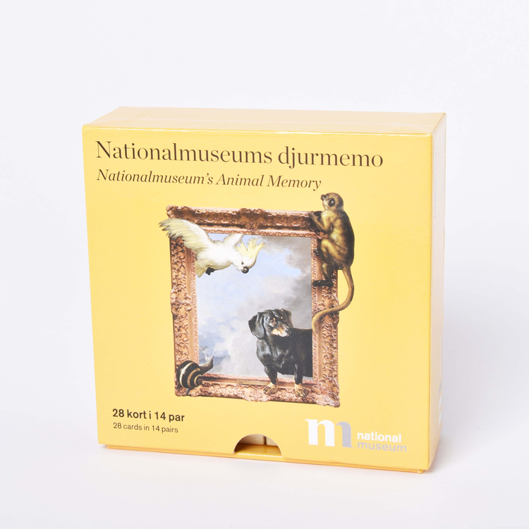 förpackning till memory med djur på rymmen
