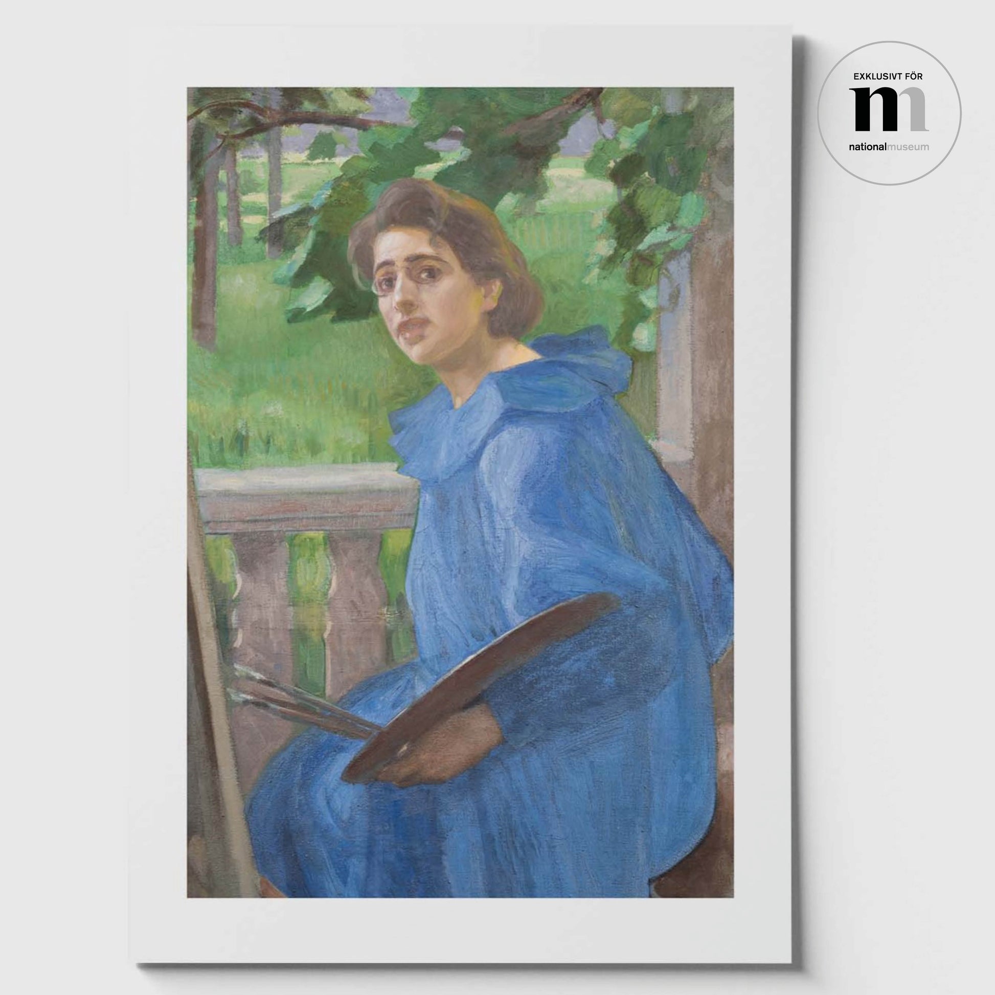 poster med porträtt av Hanna Hirsch Pauli målat av maken Georg Pauli från utställningen på Nationalmuseum 2025