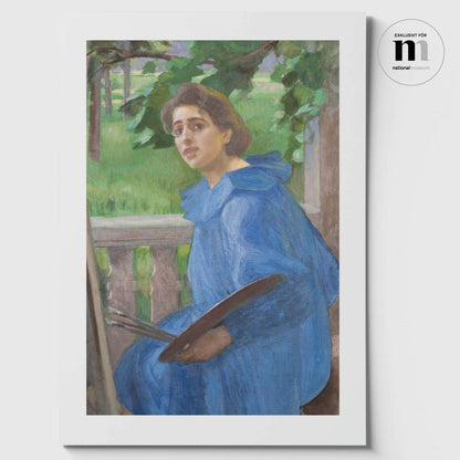 poster med porträtt av Hanna Hirsch Pauli målat av maken Georg Pauli från utställningen på Nationalmuseum 2025