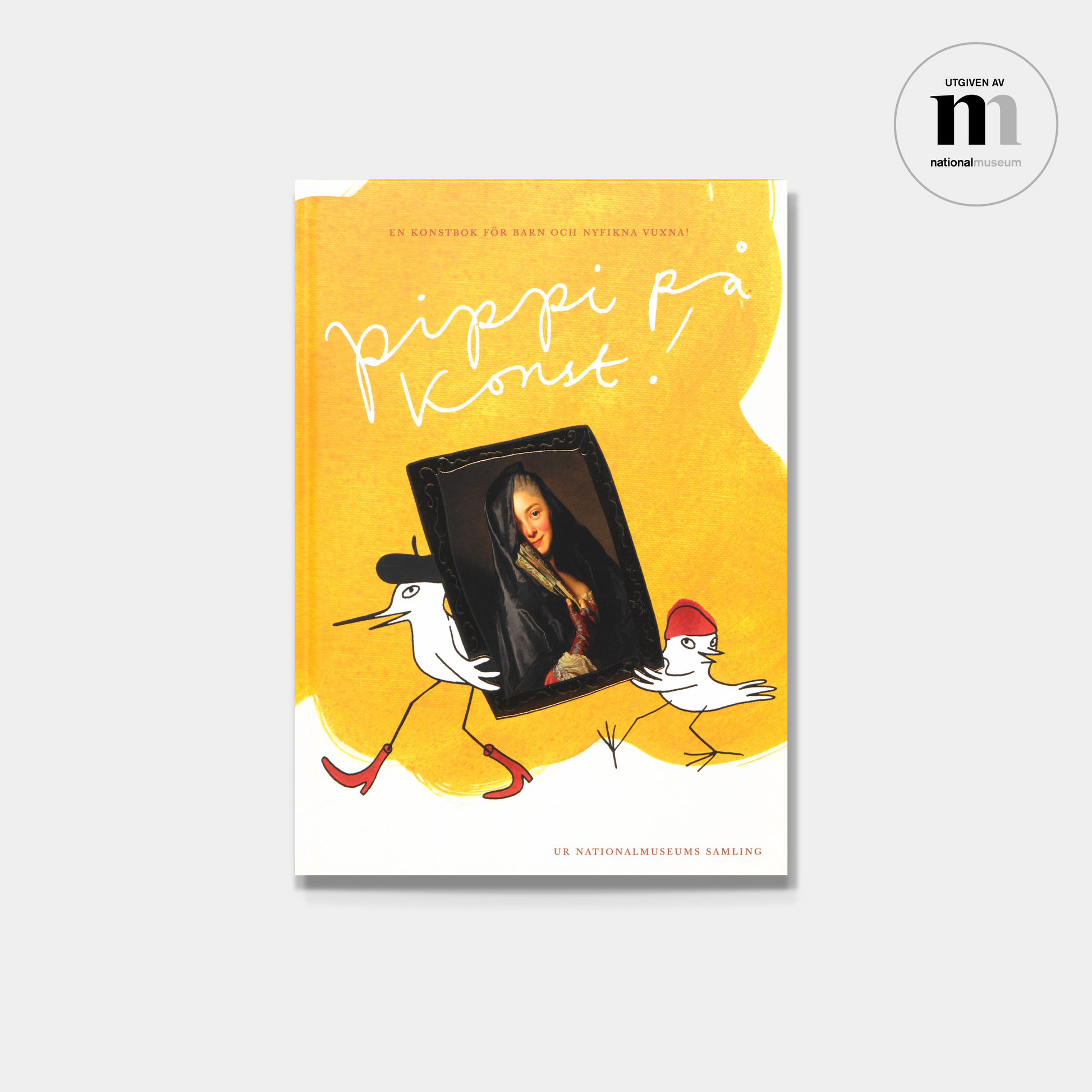 omslag till barnboken Pippi på konst utgiven av Nationalmuseum