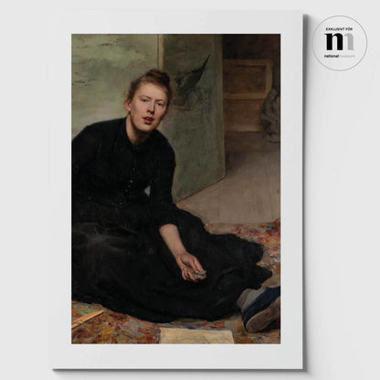 A3 poster med Hanna Paulis porträtt av Venny Soldan Brofeldt från utställning på Nationalmuseum