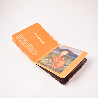 Insida med text och bild i bok för barn om Ivar Arosenius konst