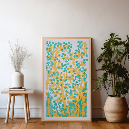 Litografin Blåbär inramad i träram