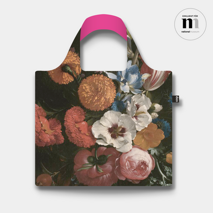 Shoppingkasse med blommor från Nationalmuseums 1600-tals målning