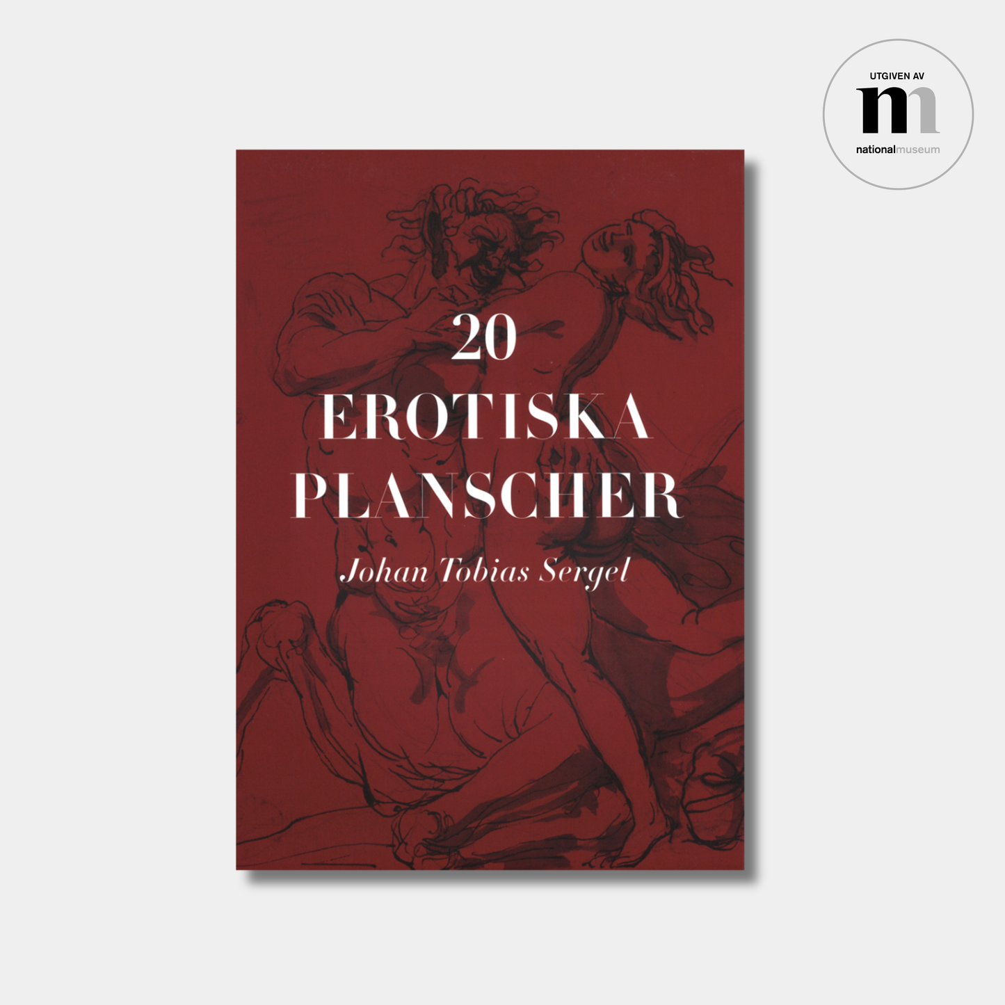 bok med 20 planscher med erotiska teckningar av konstnären Johan Tobias Sergel utgiven av Nationalmuseum