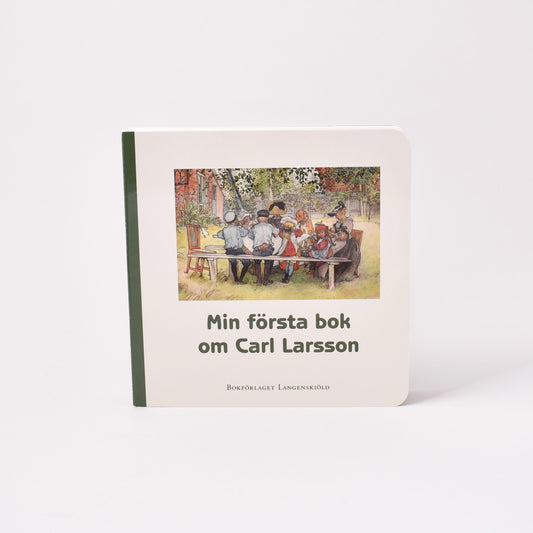 min första bok om carl larsson framsida med målningen frukost under stora björken