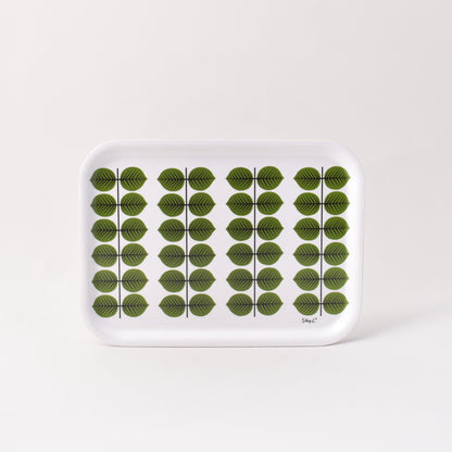 Rektangulär bricka med Stig Lindbergs mönster Berså från Nationalmuseum