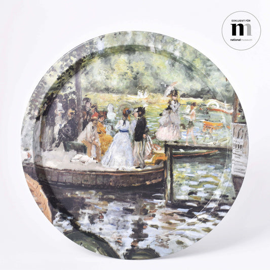 bricka i plåt med målning av Renoir från Nationalmuseum