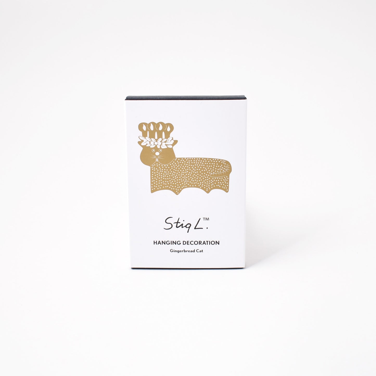 Julhänge med katt och Luciakrona av Stig Lindberg