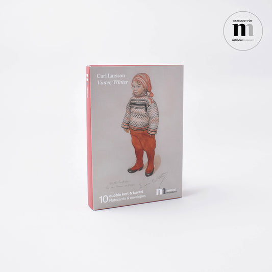 mapp med julkort av konstnären Carl Larsson från NAtionalmuseums samlingar