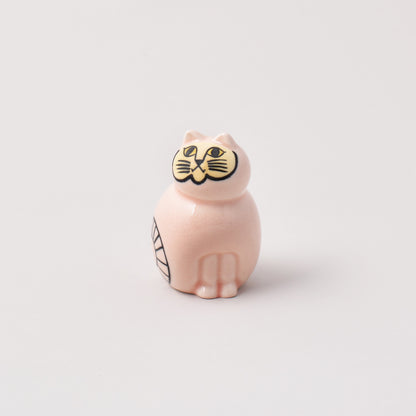 keramikfigurinen Mia av Lisa Larson som rosa katt 
