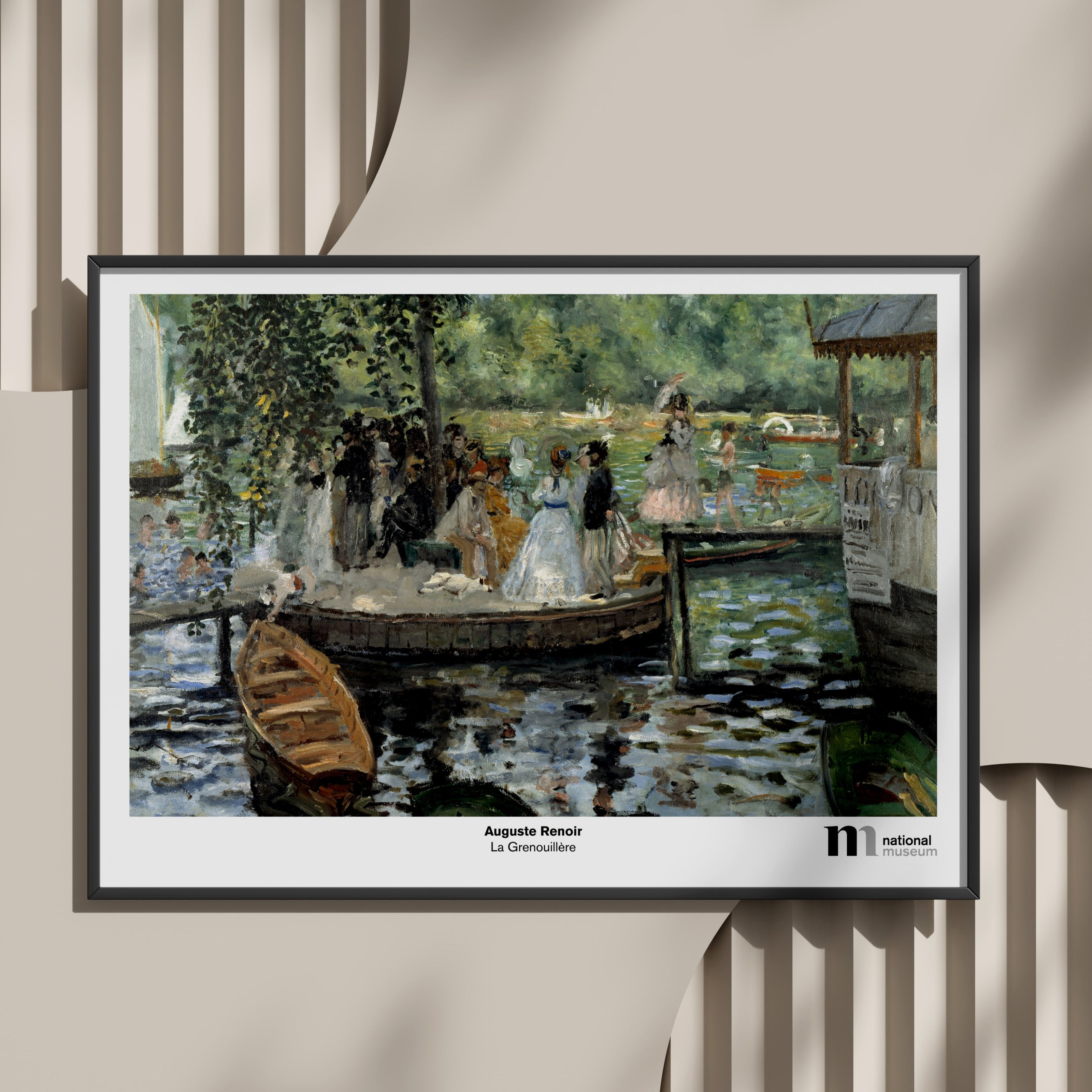poster med målning av Renoir från Nationalmuseums samlingar i svart ram
