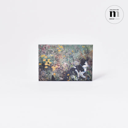 magnet för kylskåp med Bruno Liljefors katt från Nationalmuseum