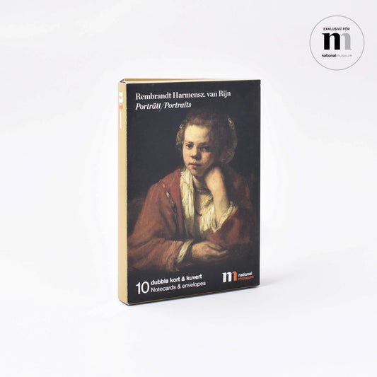 vykort och kuvert med målningar av Rembrandt från Nationalmuseum