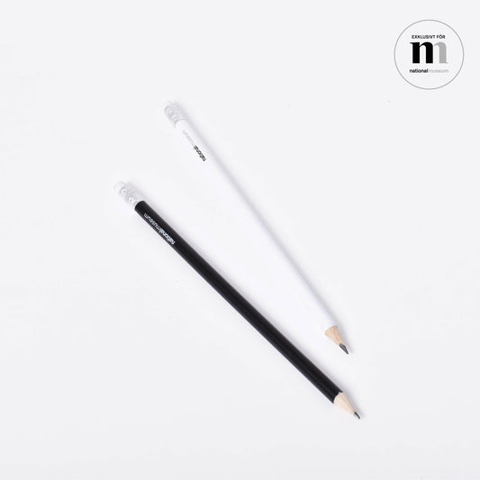 blyertspennor med sudd och Nationalmuseums logga