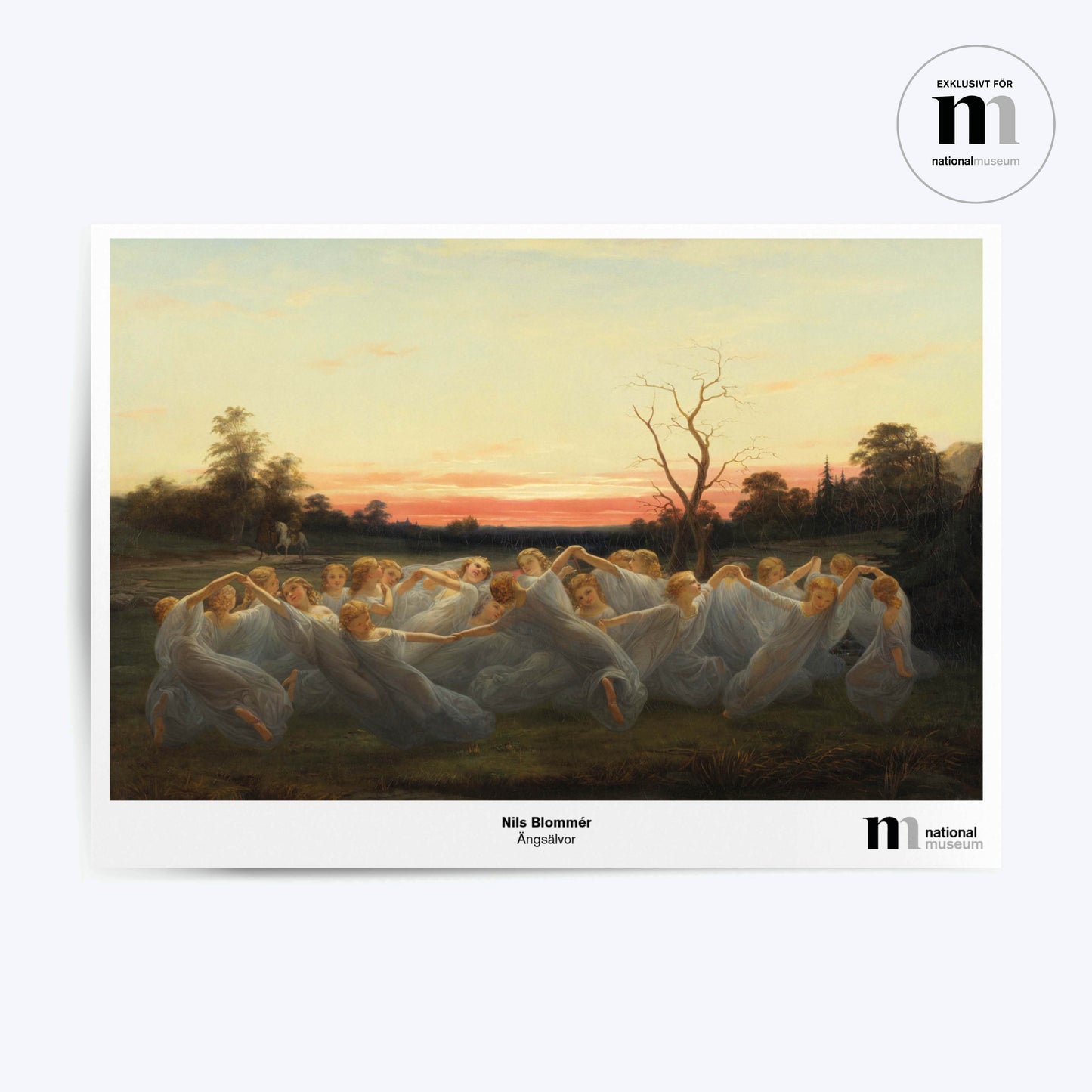 poster med målning av älvor från Nationalmuseum