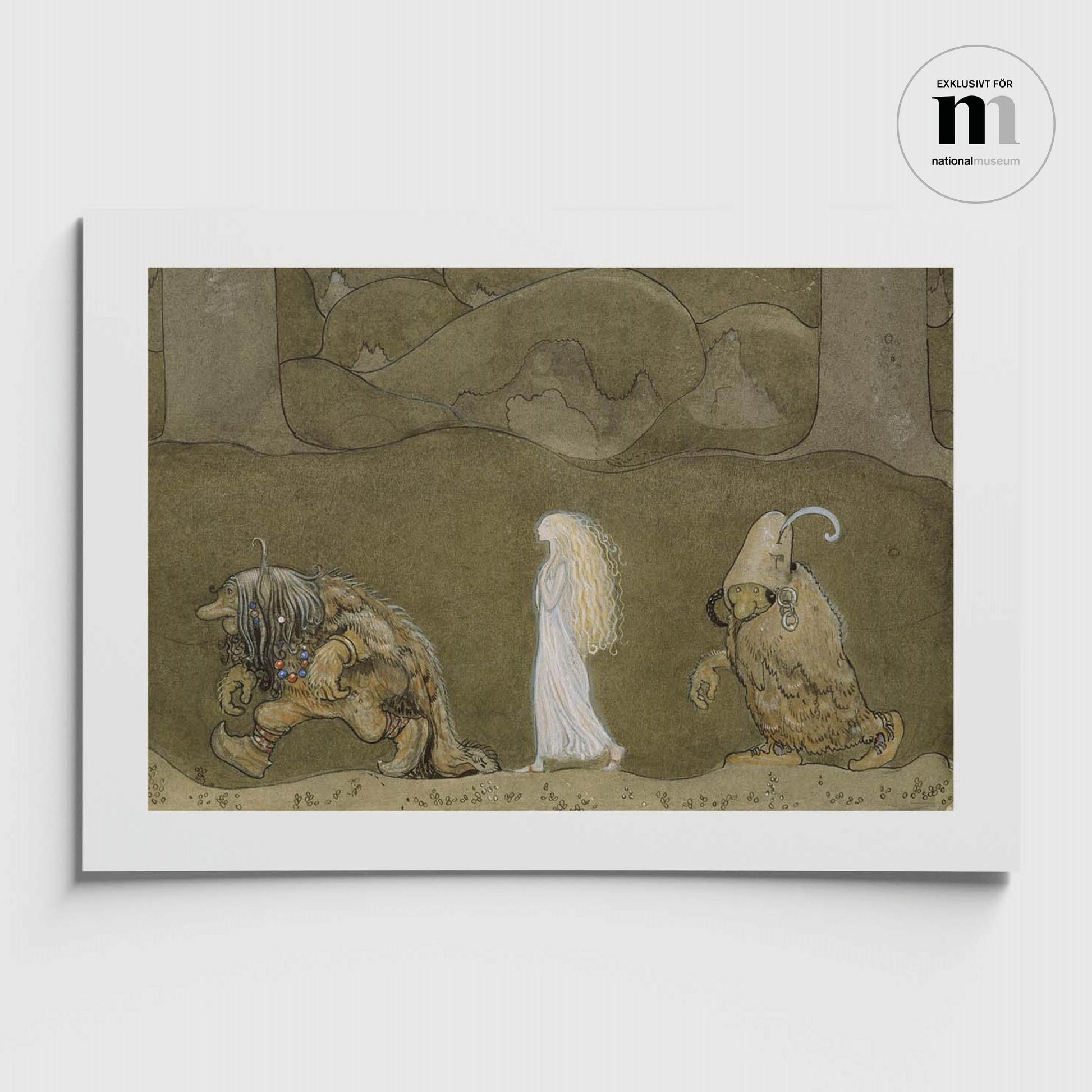 affisch i A3 med målning av John Bauer från Nationalmuseum