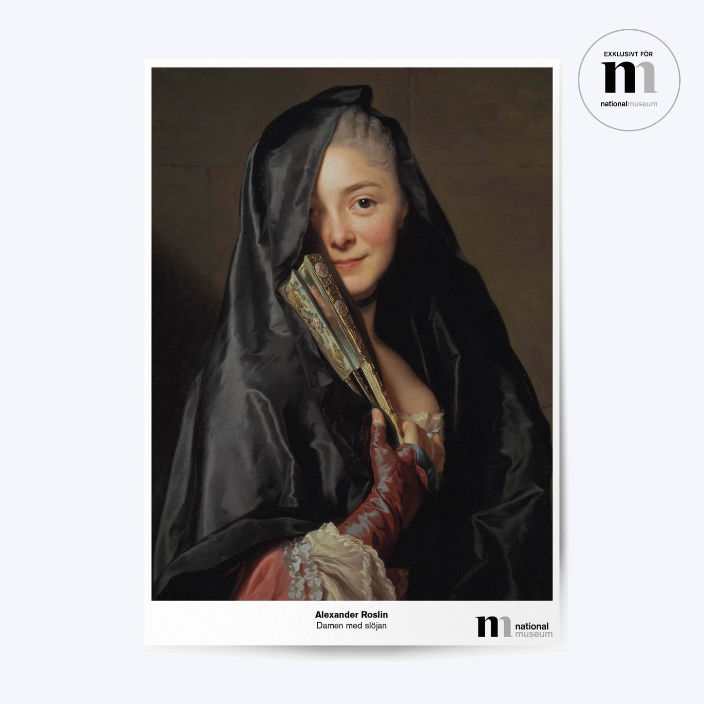 affisch 50x70cm med Damen i slöjan från Nationalmuseum