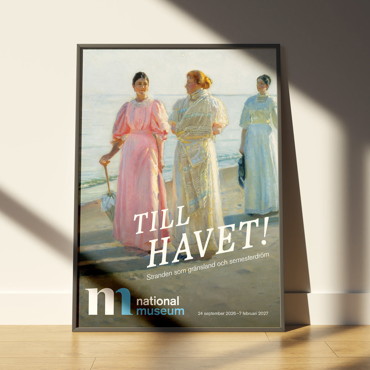 poster 50x70cm i svart ram från Nationalmuseums utställlning Till havet