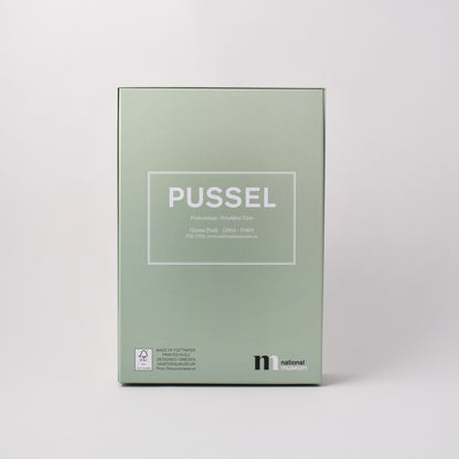 baksida av pussel med målningen Frukostdags från Nationalmuseum