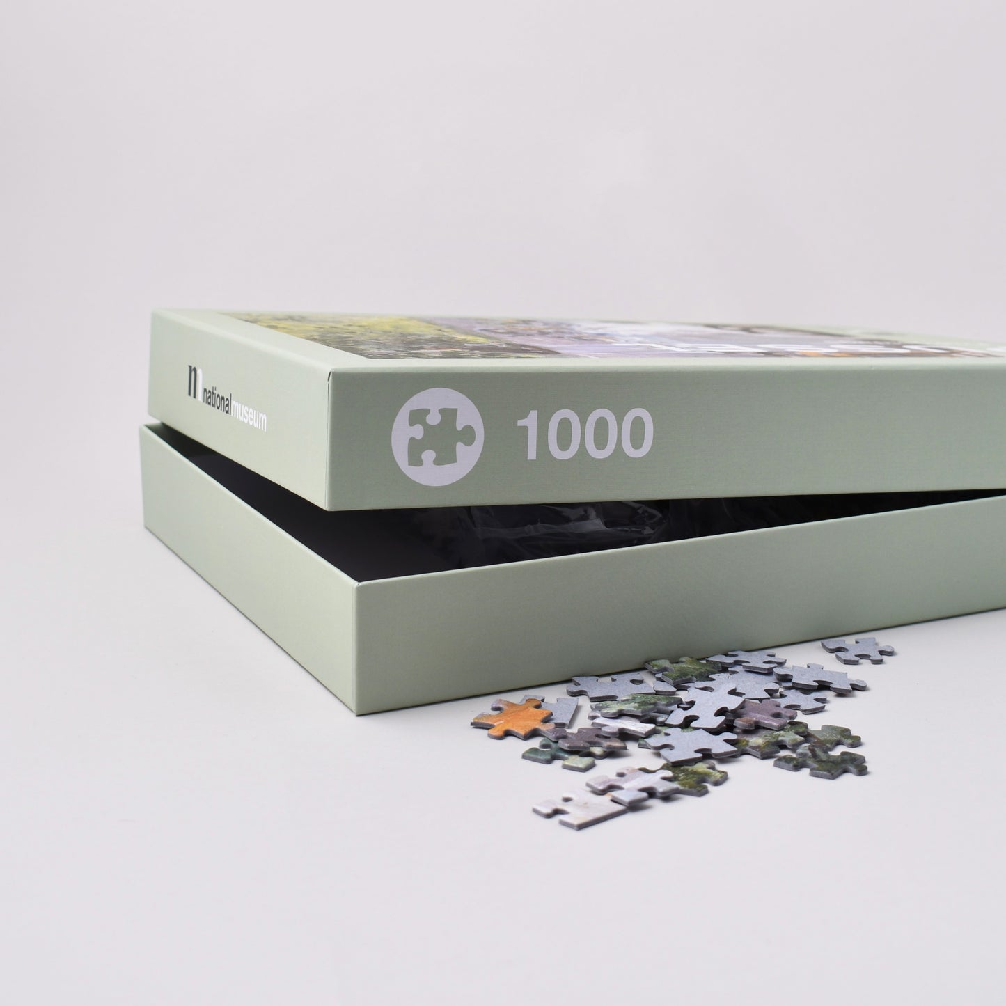 snygg låda för pussel med 1000 bitar med motivet frukostdags från Nationalmuseum