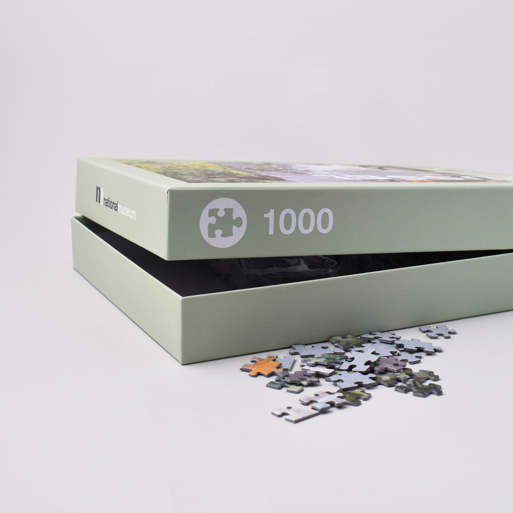 snygg låda för pussel med 1000 bitar med motivet frukostdags från Nationalmuseum
