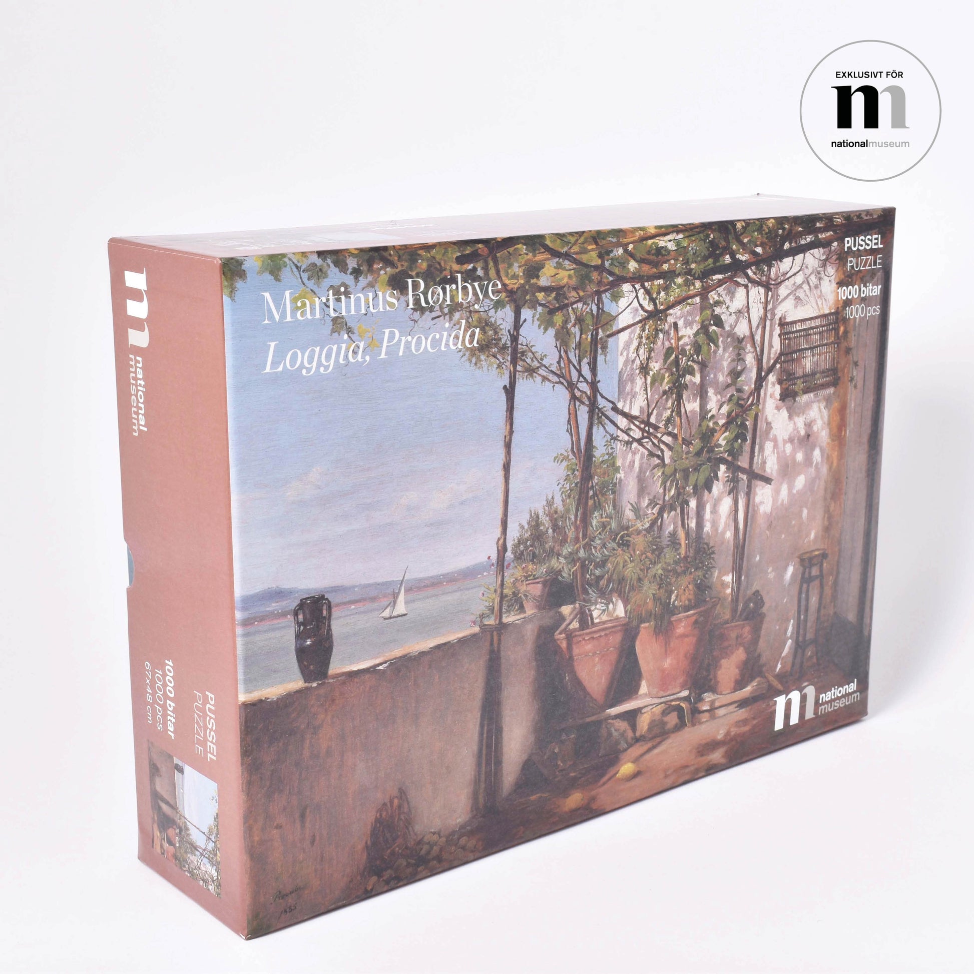 Pussel med motiv av Martinus Rørbyes vackra målning Loggia, Procida från Nationalmuseum