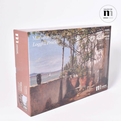 Pussel med motiv av Martinus Rørbyes vackra målning Loggia, Procida från Nationalmuseum