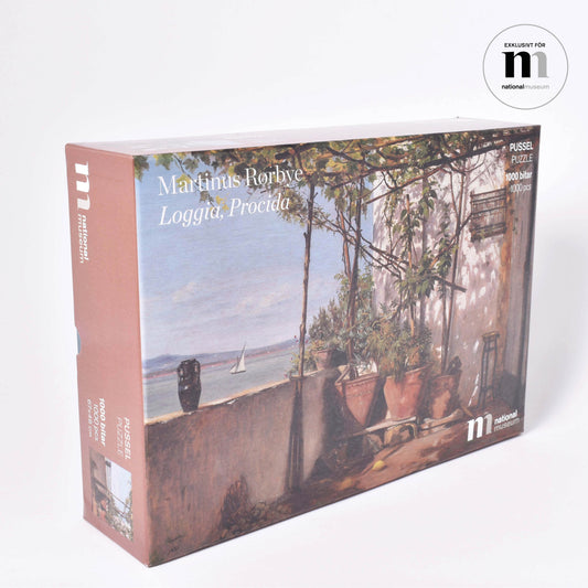 Pussel med motiv av Martinus Rørbyes vackra målning Loggia, Procida från Nationalmuseum