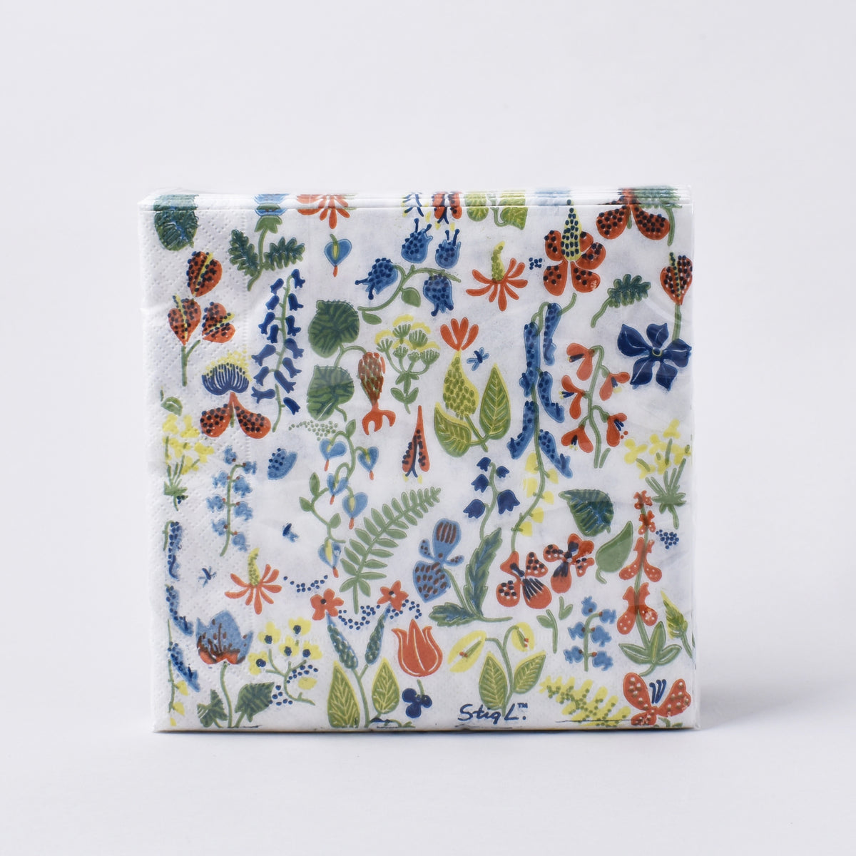 Snygga servetter med Stig Lindbergs klassiska mönster Herbarium från Nationalmuseum shop
