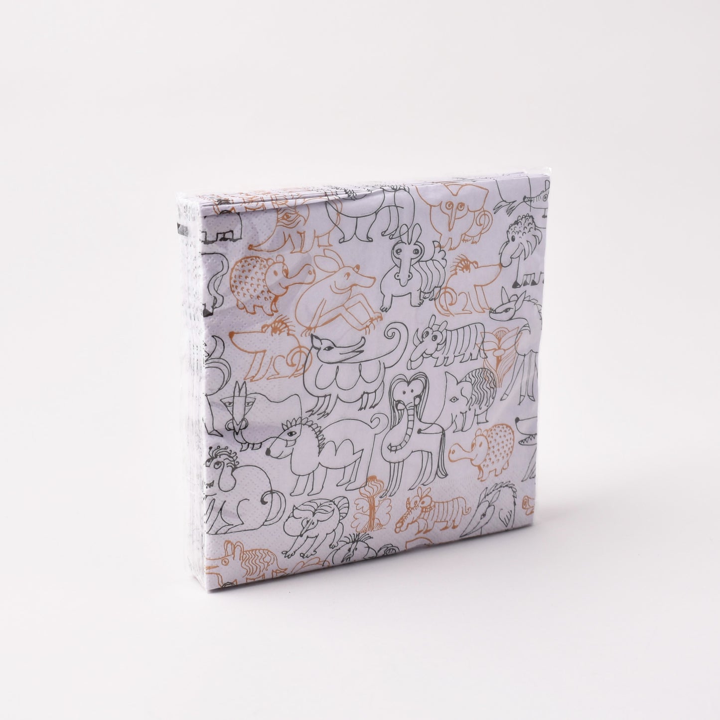 Servetter med Lisa Larsons Okända djur från Nationalmuseum