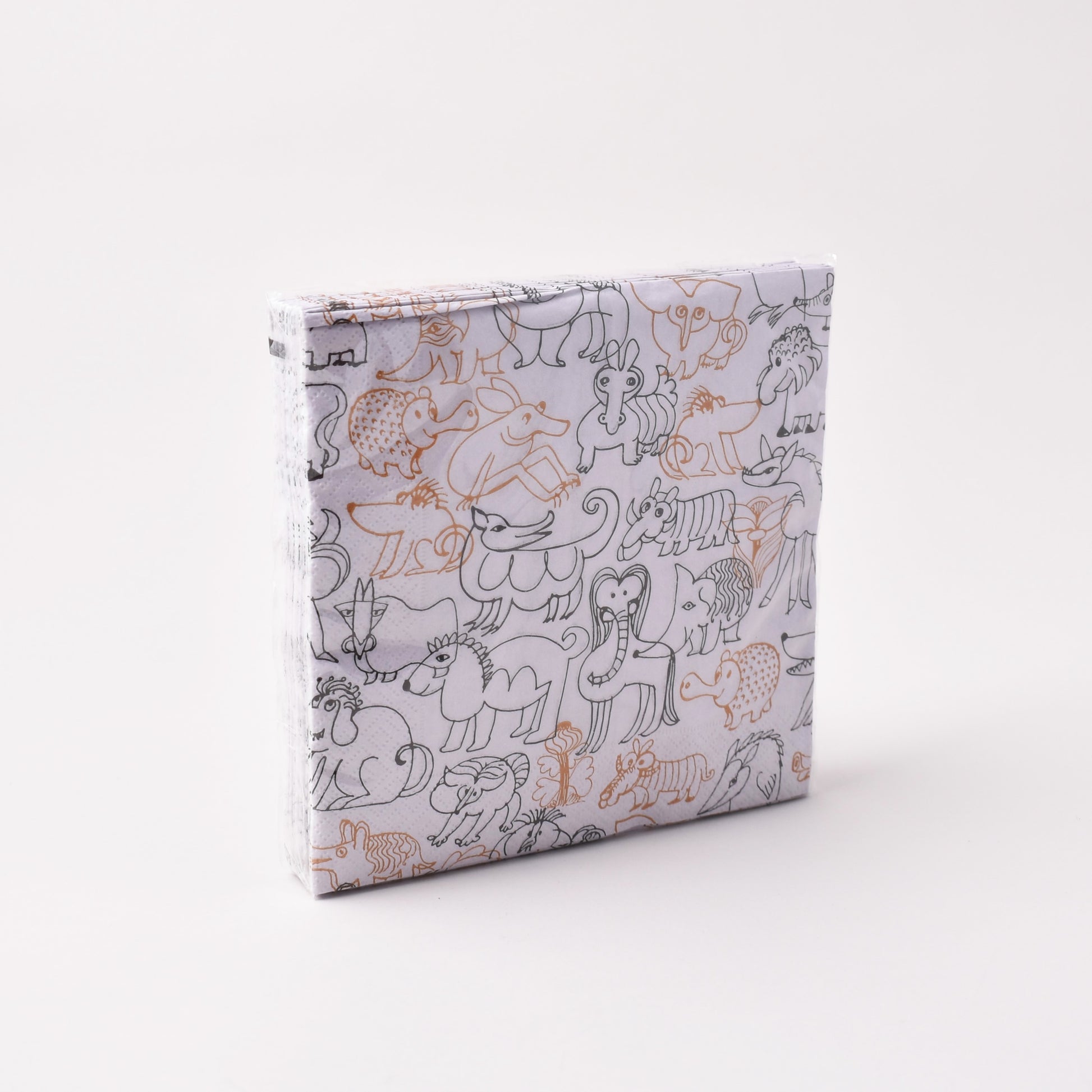 Servetter med Lisa Larsons Okända djur från Nationalmuseum