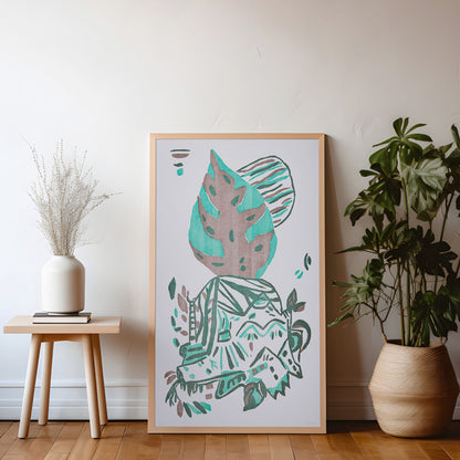 litografin Strimmor 2 från NAtionalmuseum i träram