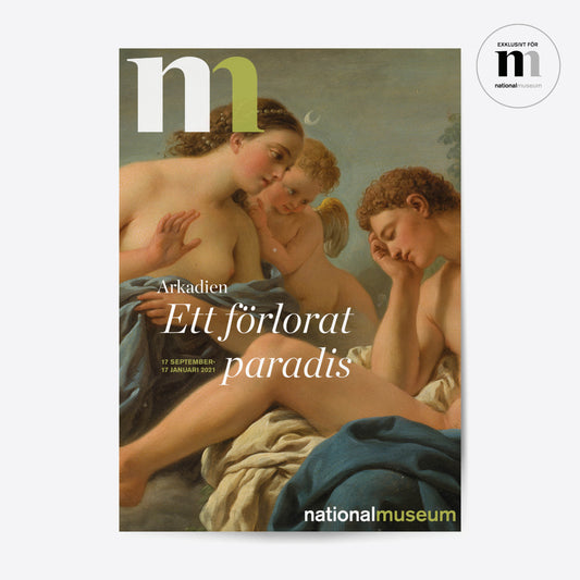 Affisch från utställningen Arkadien ett förlorat Paradis på Nationalmuseum
