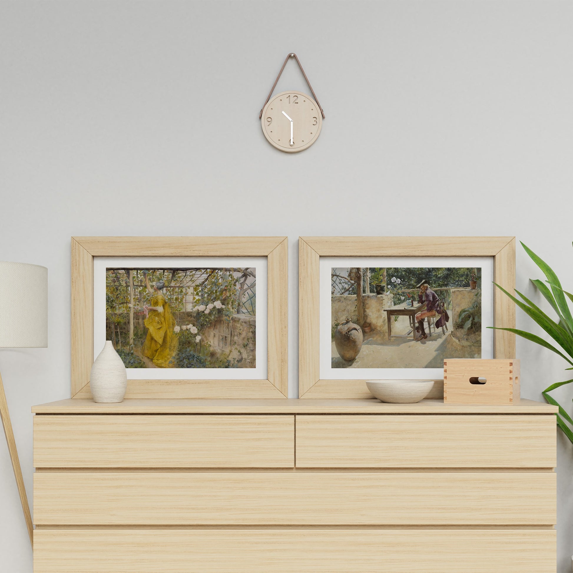 Vinet 1 och Vinet 2 av Carl Larsson som affischer från Nationalmuseum