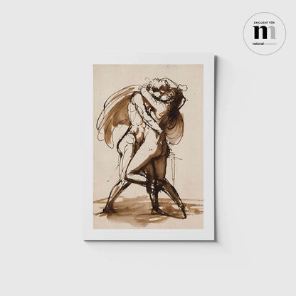 vykort i A5 med Sergels kärlekspar från NAtionalmuseum