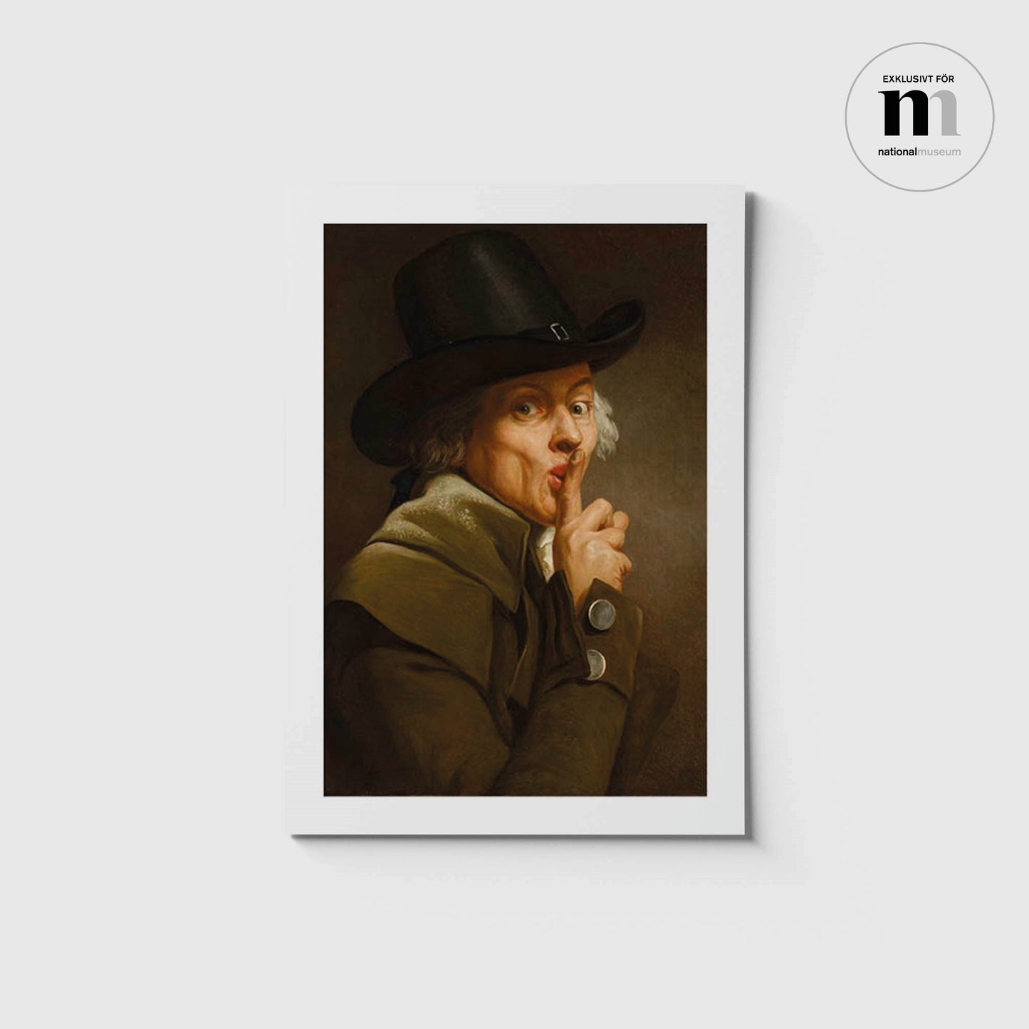 Vykort i A5 med den roliga målningen tystnaden från NAtionalmuseum